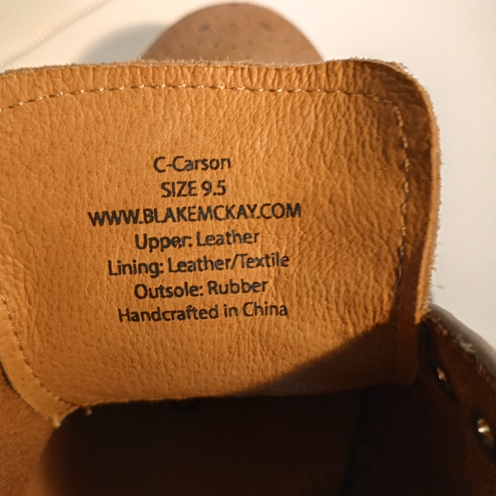 BRAND NEW Blake Mckay Carson Oxfords Men's Size 9.5 M Dark Tan - Picture 11 of 12